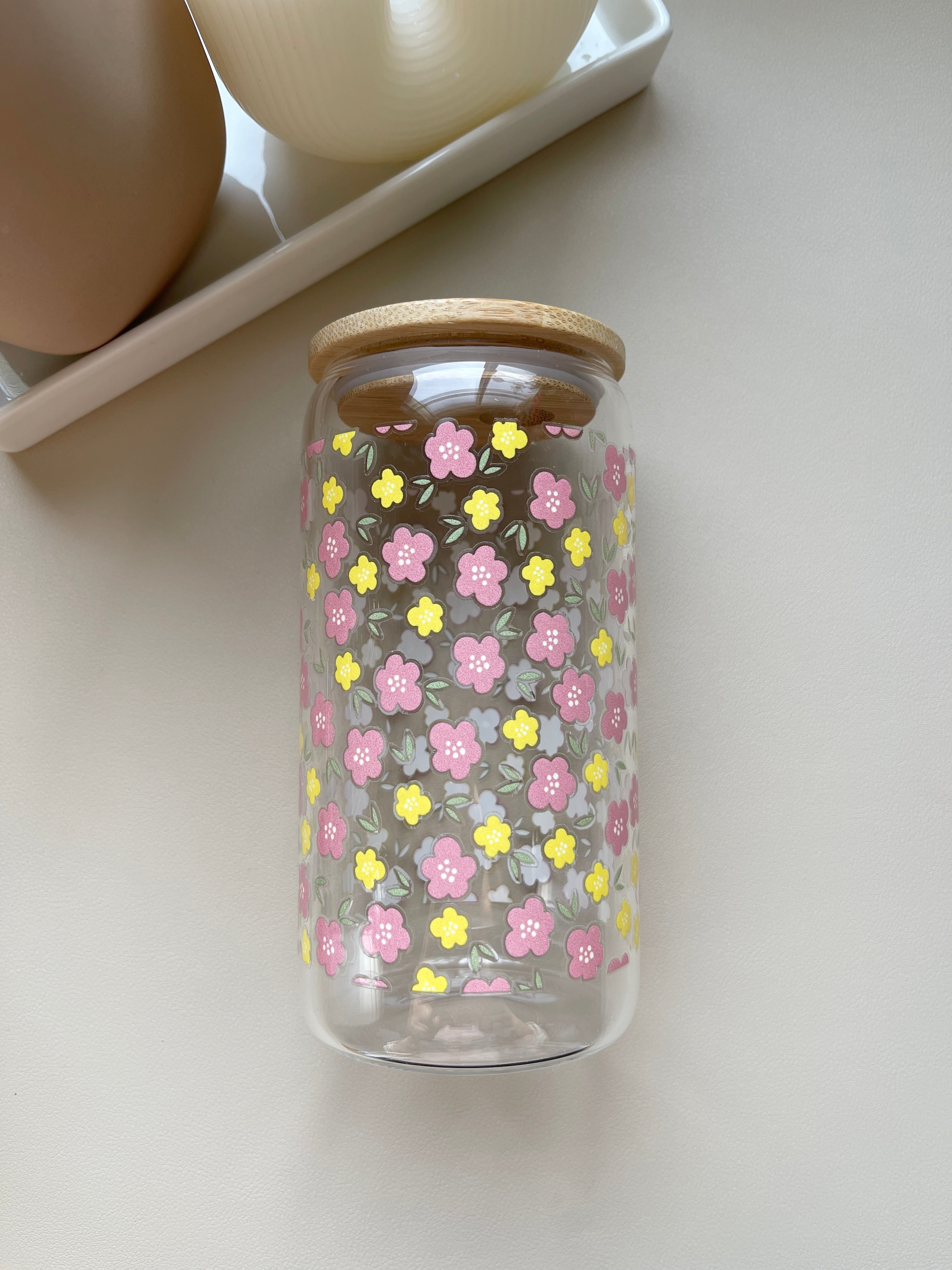 Wildflower Wishes Clear 16 oz. Glass Cup Bundle