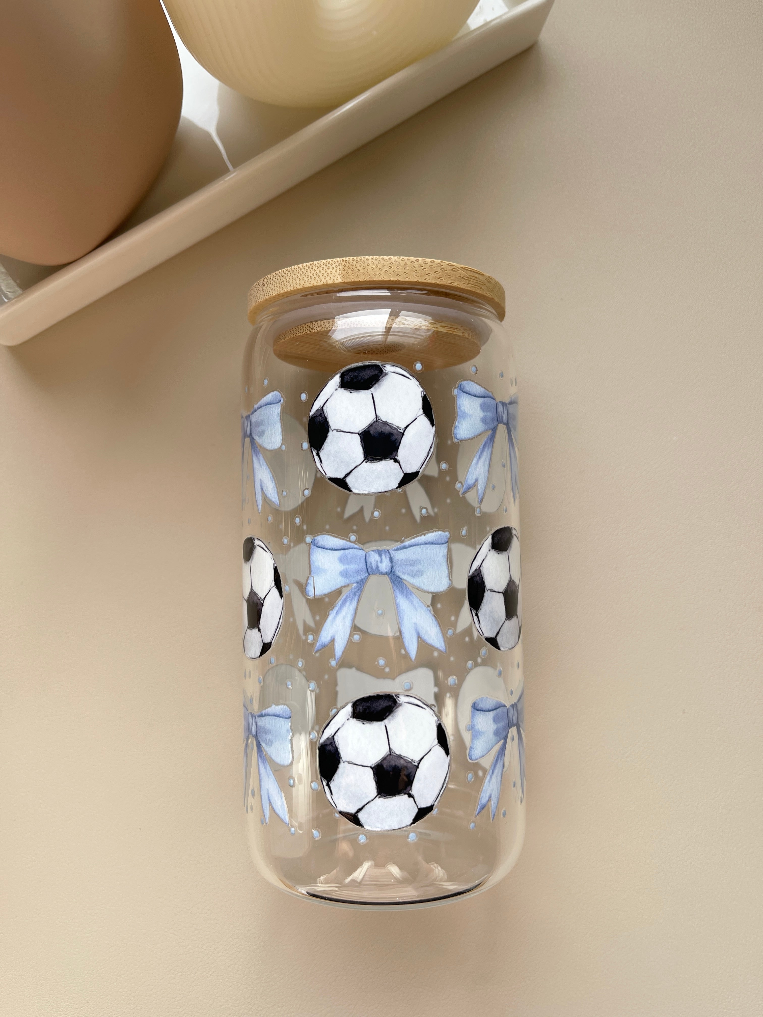 Pretty In Penalty Kicks Clear 16 oz. Glass Cup Bundle