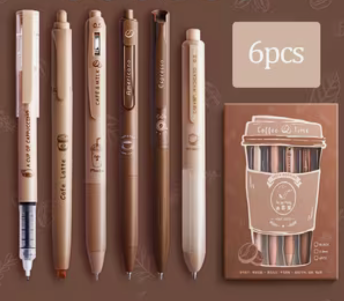 Coffee Gel Pens (6 pack)